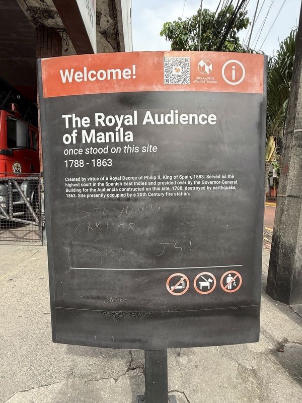 The Royal Audience of Manila Marker image. Click for full size.