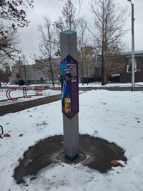 University Circle's Central Park And Center Stage Marker image. Click for full size.