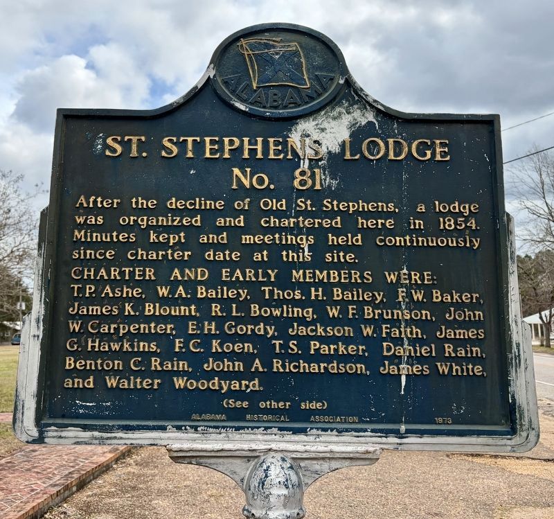 St. Stephens Lodge No. 81 Marker image. Click for full size.