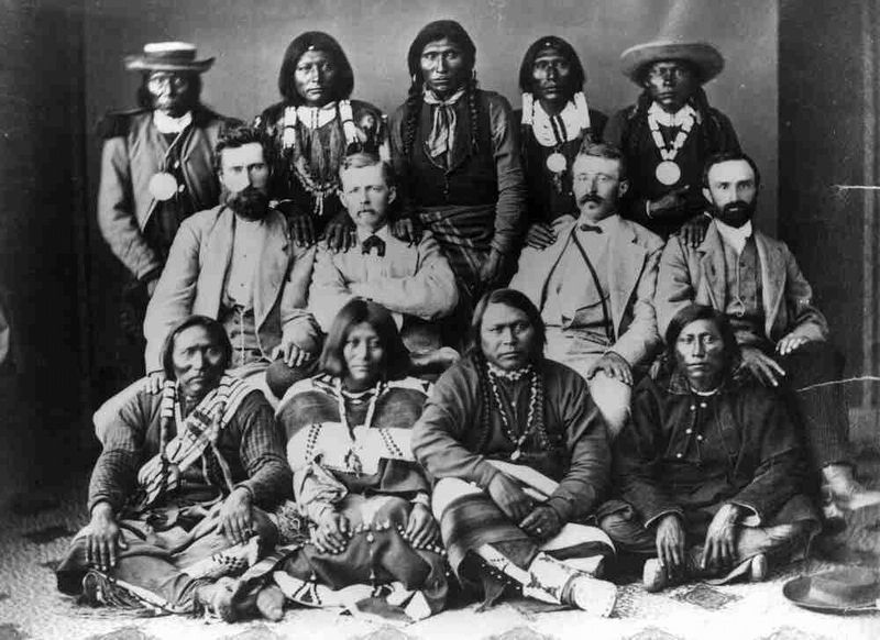 Ouray, Ute subchiefs, and agents in Washington, DC after conclusion of the 1873 Brunot Agreement. Click for more information. Ouray, Ute subchiefs, and agents in Washington, DC after conclusion of the 1873 Brunot Agreement image. Click for more information.
