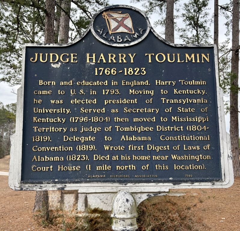 Judge Harry Toulmin Marker image. Click for full size.