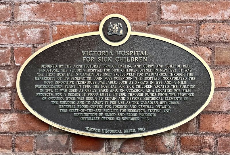 Victoria Hospital for Sick Children Marker image. Click for full size.
