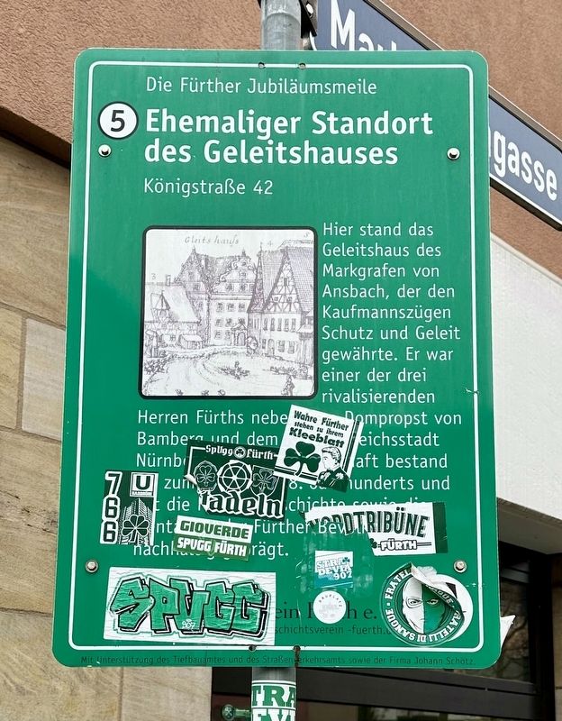 Ehemaliger Standort des Geleitshauses / Former Location of the Trade Escort Building Marker image. Click for full size.