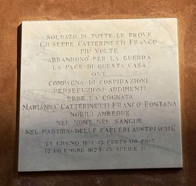 Giuseppe Catterinetti Franco and Marianna Catterinetti Franco Fontana Marker. Click for full size. Giuseppe Catterinetti Franco and Marianna Catterinetti Franco Fontana Marker image. Click for full size.