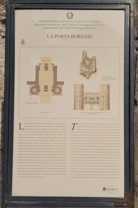 La Porta Borsari / The Borsari Gate Marker. Click for full size. La Porta Borsari / The Borsari Gate Marker image. Click for full size.