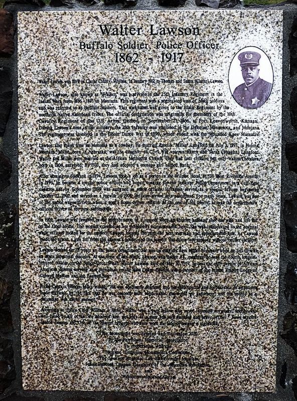 Walter Lawson Marker image. Click for full size.