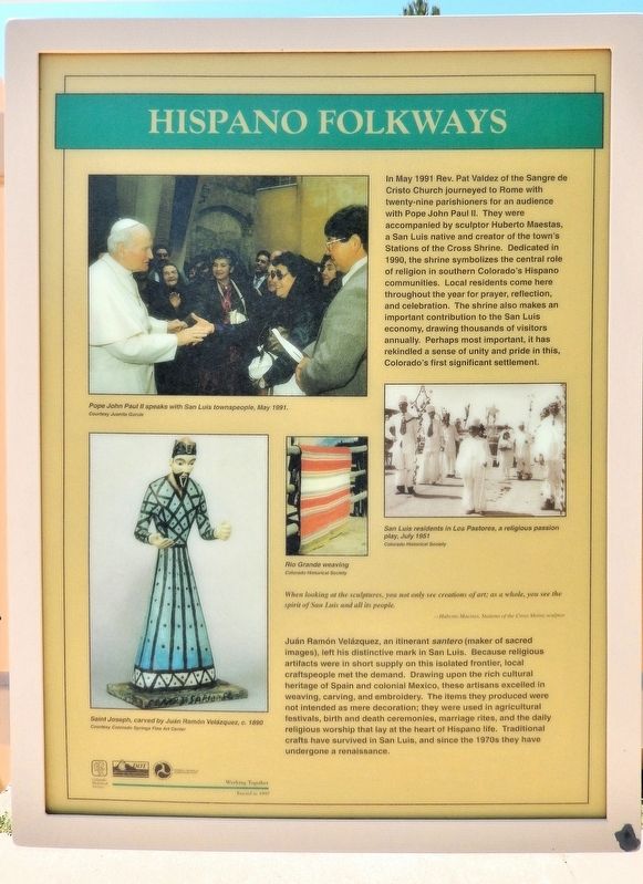 Hispano Folkways Marker image. Click for full size.
