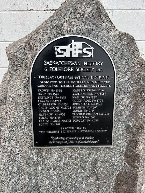 Torquay / Outram School Districts - Marker. Click for full size. Torquay / Outram School Districts - Marker image. Click for full size.
