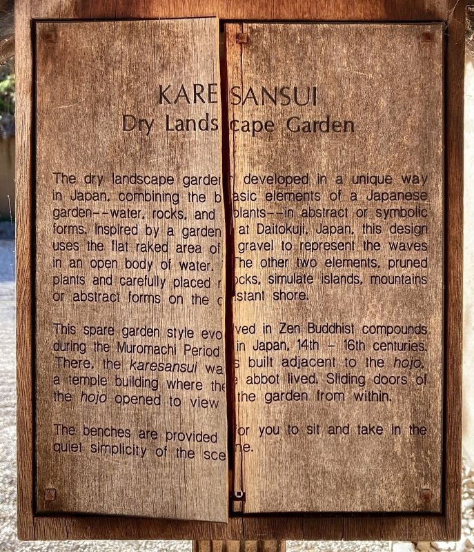 Dry Landscape Garden Marker image. Click for full size.