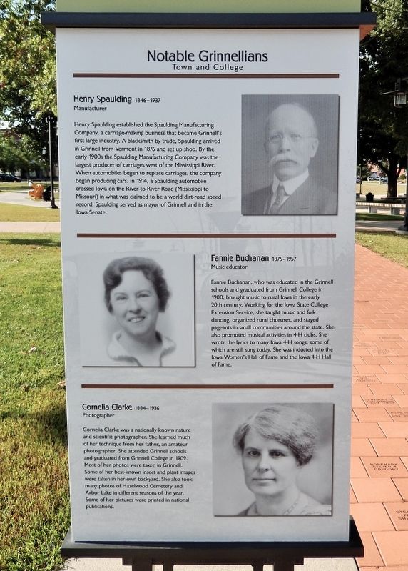 Notable Grinnellians Marker image. Click for full size.