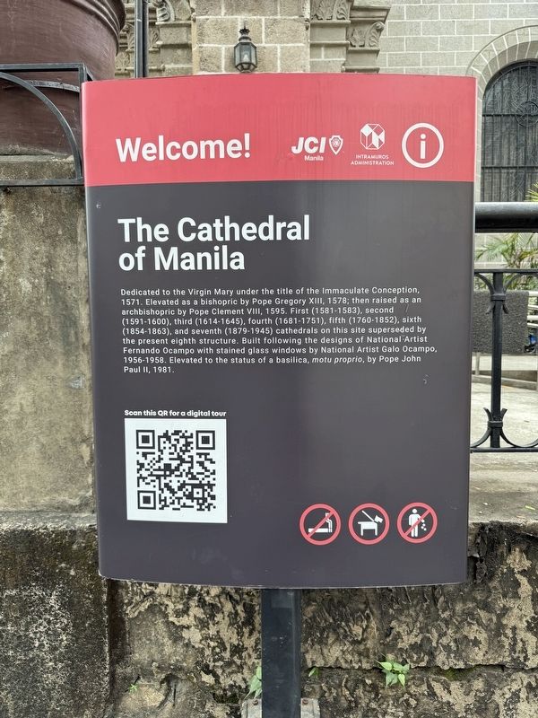 The Cathedral of Manila Marker. Click for full size. The Cathedral of Manila Marker image. Click for full size.