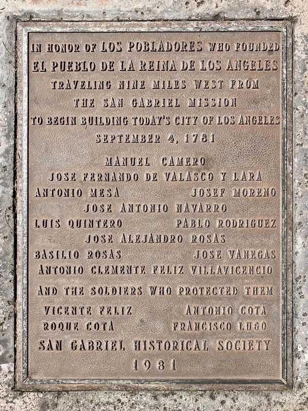 Los Pobladores Marker. Click for full size. Los Pobladores Marker image. Click for full size.