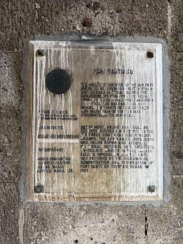 Fort Santiago Marker. Click for full size. Fort Santiago Marker image. Click for full size.