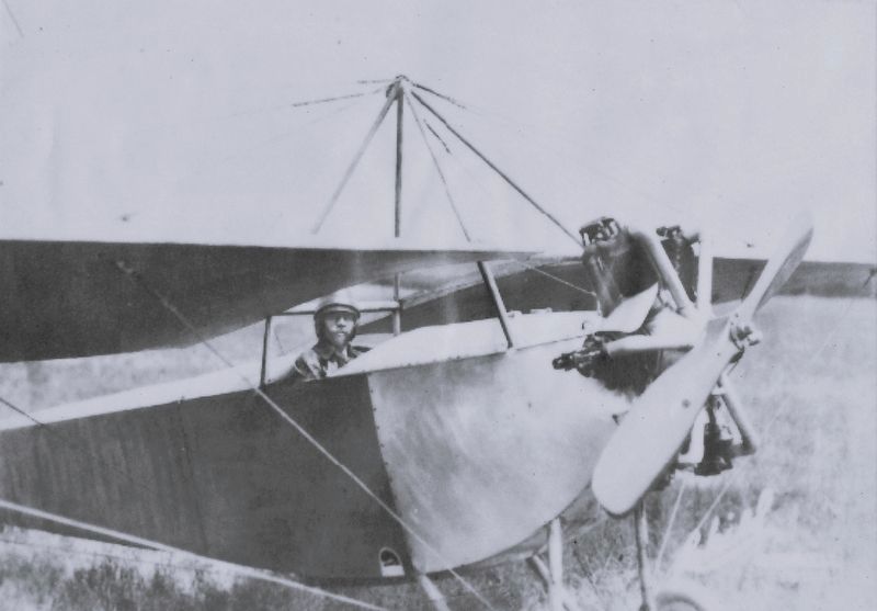 Marker detail: Early Radial Engine Airplane image. Click for full size.