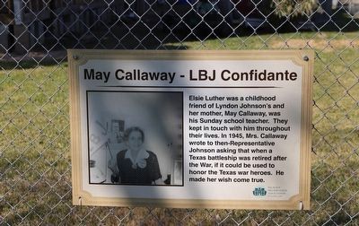 May Callaway - LBJ Confidante Marker image. Click for full size.