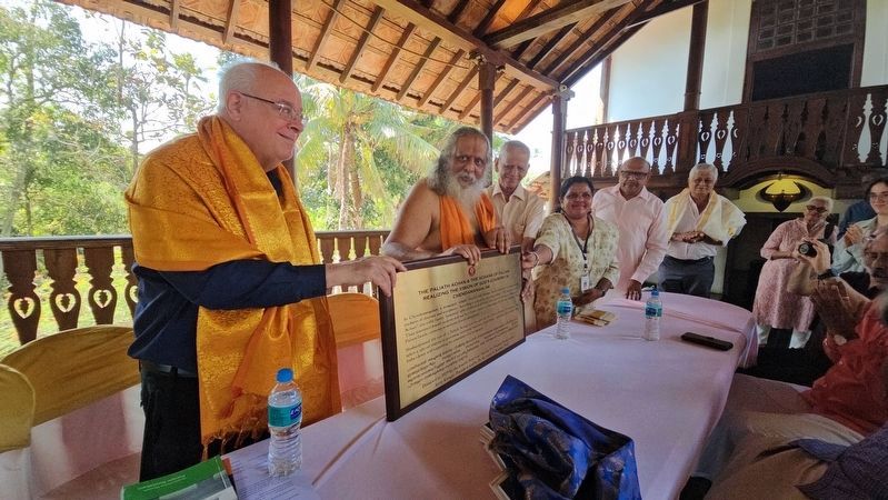 Paliam historical marker Presentation- Vishnu Mohan Foundation image. Click for full size.