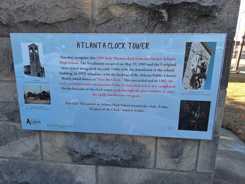Atlanta Clock Tower Marker image. Click for full size.