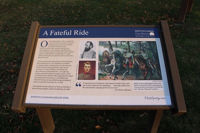 A Fateful Ride Marker image. Click for full size.