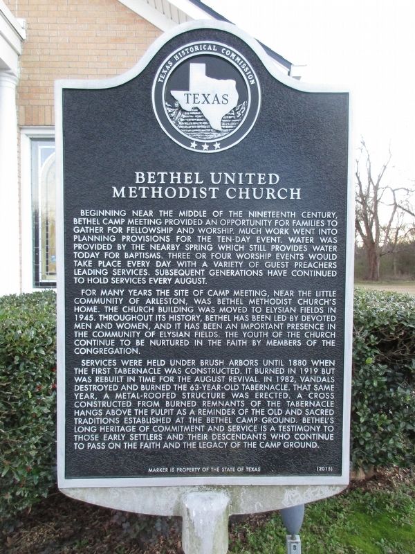 Bethel United Methodist Church Marker. Click for full size. Bethel United Methodist Church Marker image. Click for full size.