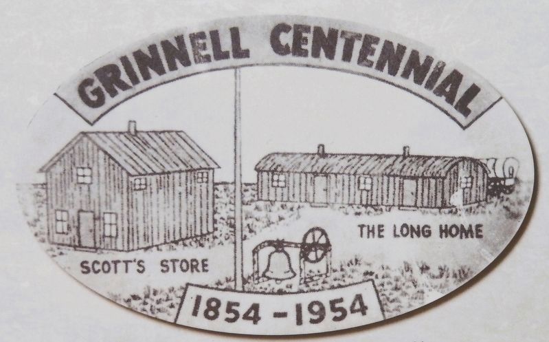 Marker detail: Grinnell Centennial &nbsp; 1854-1954 image. Click for full size.