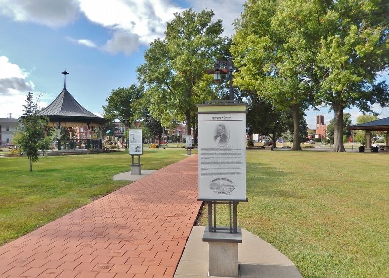 Founding of Grinnell Marker image. Click for full size.