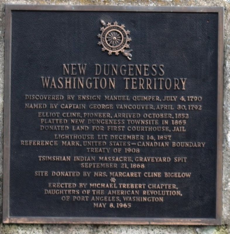 New Dungeness Washington Territory Marker image. Click for full size.