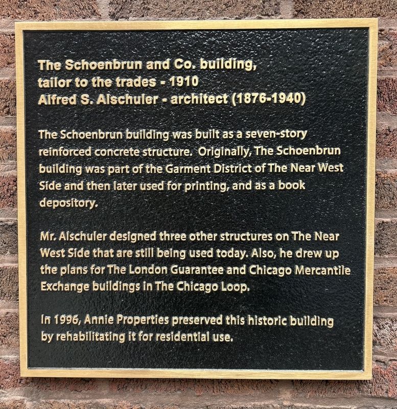 The Schoenbrun and Co. Building Marker image. Click for full size.