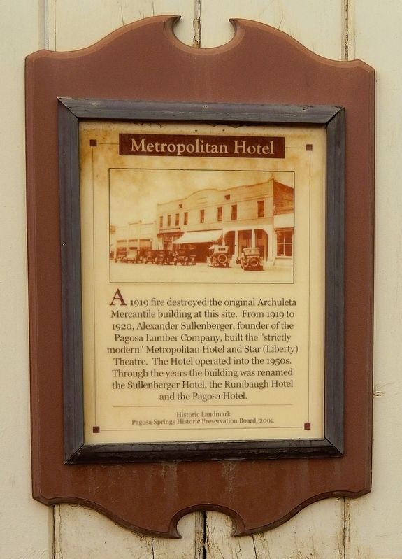 Metropolitan Hotel Marker image. Click for full size.