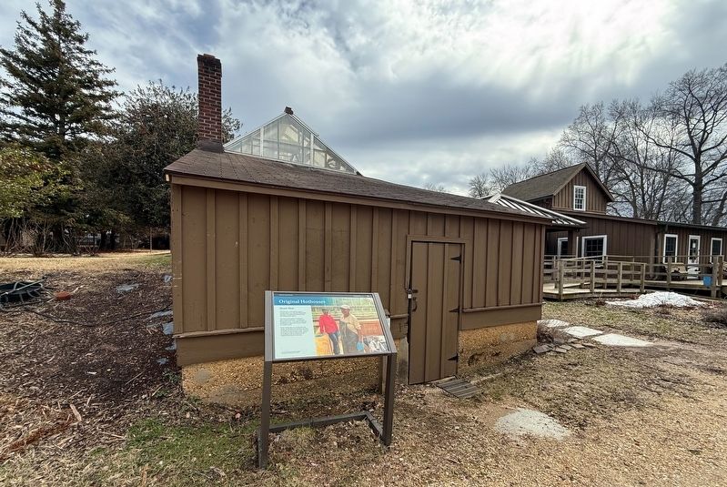 Original Hothouses Marker in front of one of the hothouses image. Click for full size.