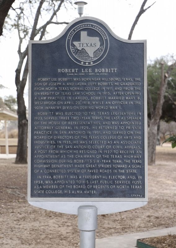 Robert Lee Bobbitt Marker. Click for full size. Robert Lee Bobbitt Marker image. Click for full size.
