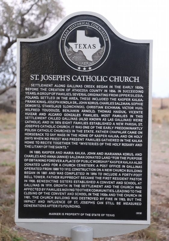 St. Joseph's Catholic Church Marker image. Click for full size.
