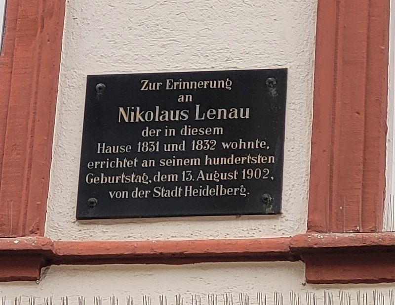 Nikolaus Lenau Marker. Click for full size. Nikolaus Lenau Marker image. Click for full size.