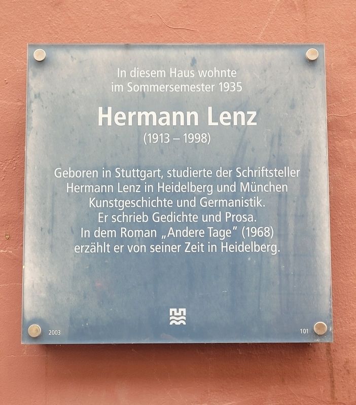 Hermann Lenz Marker. Click for full size. Hermann Lenz Marker image. Click for full size.