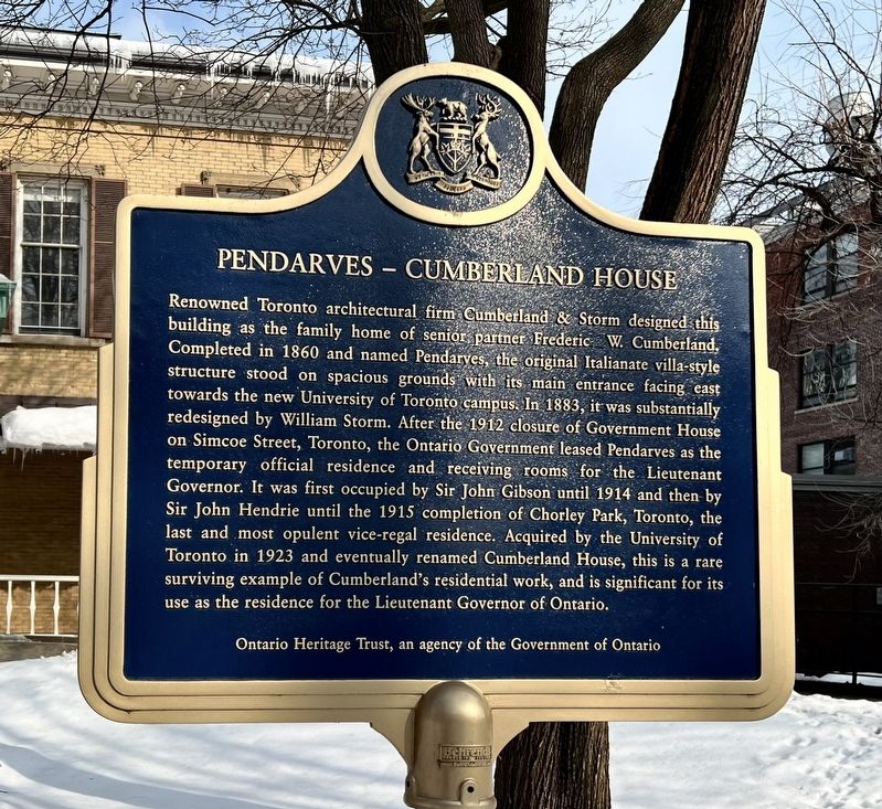 Pendarves - Cumberland House Marker image. Click for full size.