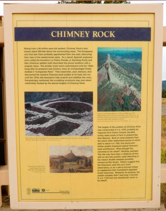 Chimney Rock Marker. Click for full size. Chimney Rock Marker image. Click for full size.
