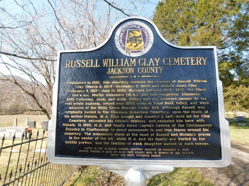 Russell William Clay Cemetery Marker. Click for full size. Russell William Clay Cemetery Marker image. Click for full size.