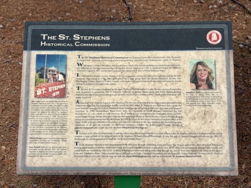The St. Stephens Historical Commission Marker image. Click for full size.