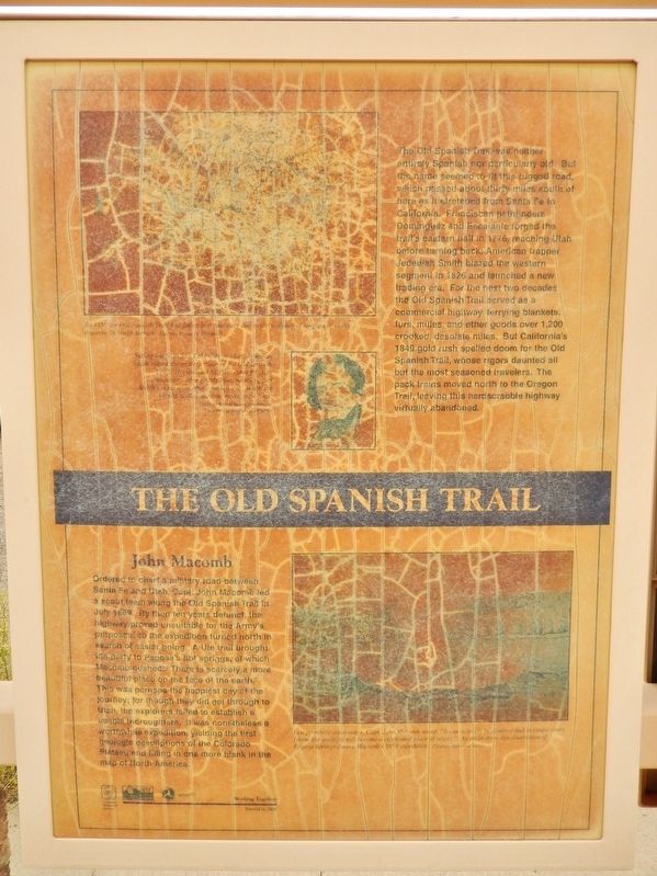 The Old Spanish Trail Marker. Click for full size. The Old Spanish Trail Marker image. Click for full size.