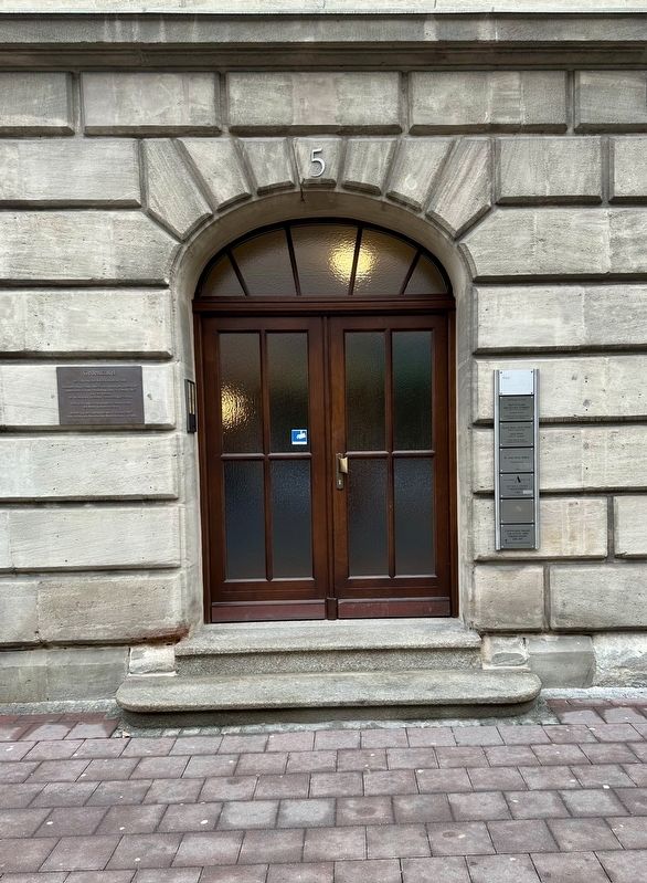 The Founding of the Red Cross in Fürth Marker - wide view. Click for full size. The Founding of the Red Cross in Fürth Marker - wide view image. Click for full size.