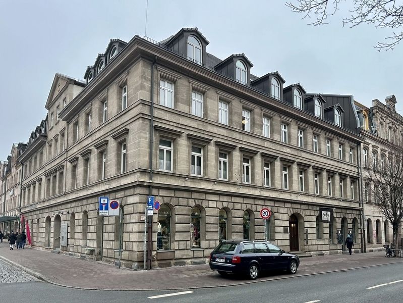 The Founding of the Red Cross in Fürth Marker - wider view. Click for full size. The Founding of the Red Cross in Fürth Marker - wider view image. Click for full size.
