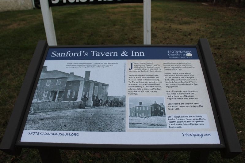Sanford's Tavern and Inn Marker image. Click for full size.