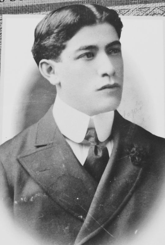 Marker detail: Alejandro Garcia<br>circa 1901 image. Click for full size.
