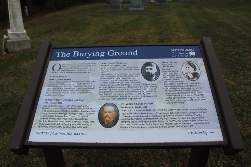 The Burying Ground Marker image. Click for full size.