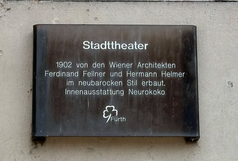 Stadttheater / City Theater Marker. Click for full size. Stadttheater / City Theater Marker image. Click for full size.