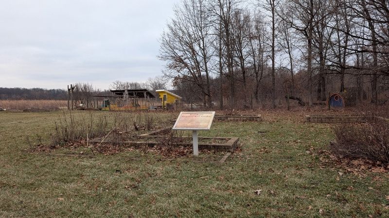 Karl Bapst Memorial Rose Garden Marker in context image. Click for full size.