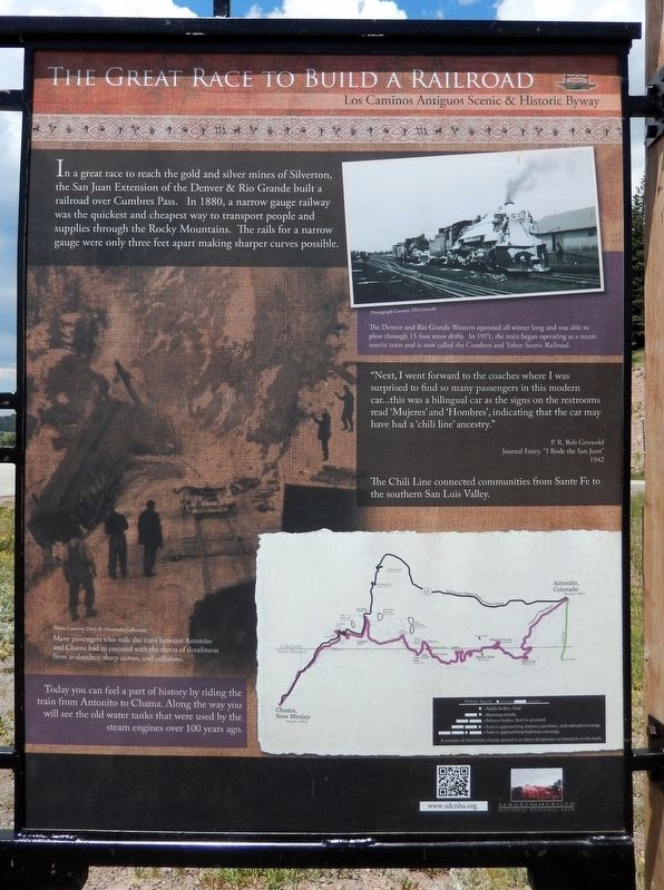The Great Race to Build a Railroad Marker. Click for full size. The Great Race to Build a Railroad Marker image. Click for full size.