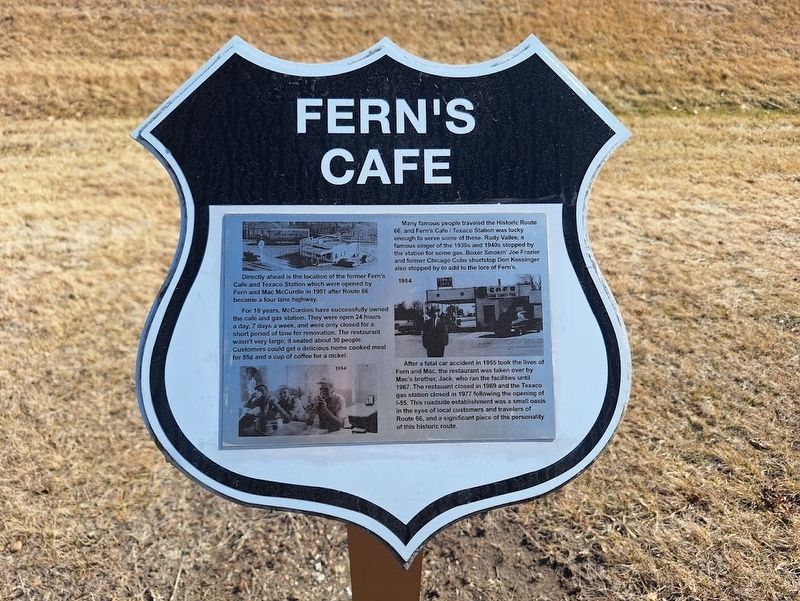Fern's Cafe Marker image. Click for full size.
