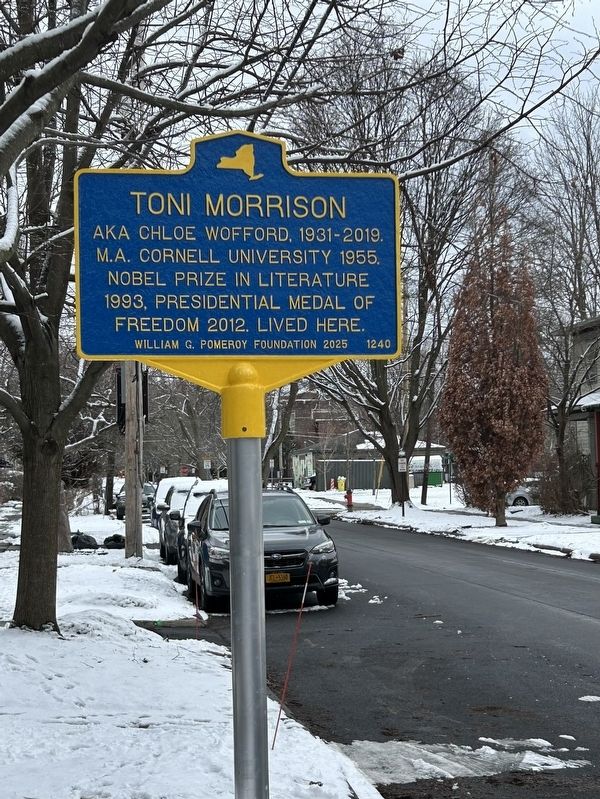 Toni Morrison Marker - Looking South Towards Court Street. image. Click for full size.