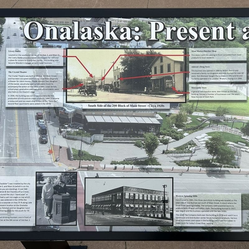 Onalaska: Present and Past Marker. Click for full size. Onalaska: Present and Past Marker image. Click for full size.