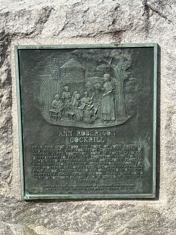 Ann Robertson Cockrill Marker. Click for full size. Ann Robertson Cockrill Marker image. Click for full size.